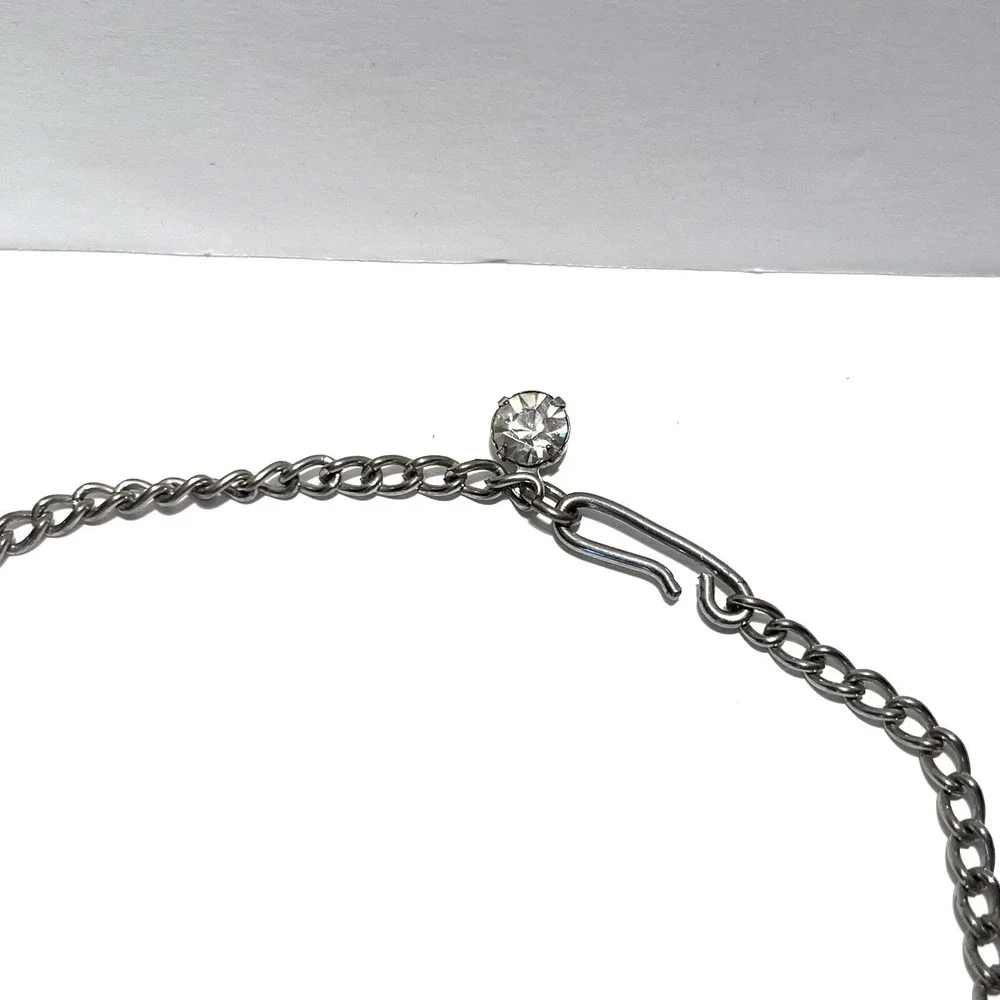 Vintage Rhinestone Necklace Choker Costume Jewelry Crystal Child Size 14 Inch